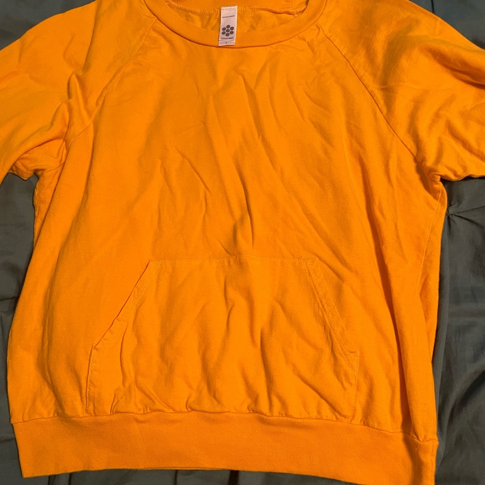 AMERICAN APPAREL - CLASSIC GIRL- LONG SLEEVE LARGE TOP - AMBER COLOR